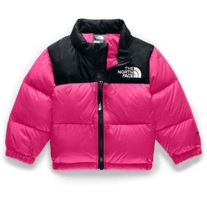 The North Face Pink 1996 Retro Nuptse Down Zip Up Puffer Jacket